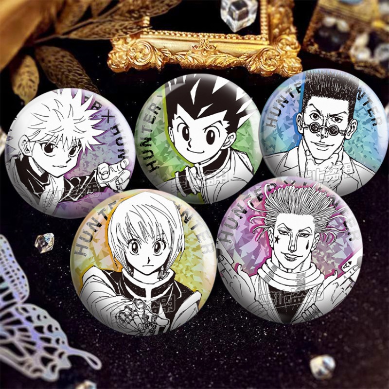 Pin Button Badge - 5Pcs HUNTER×HUNTER Cartoon Character Button Badge
