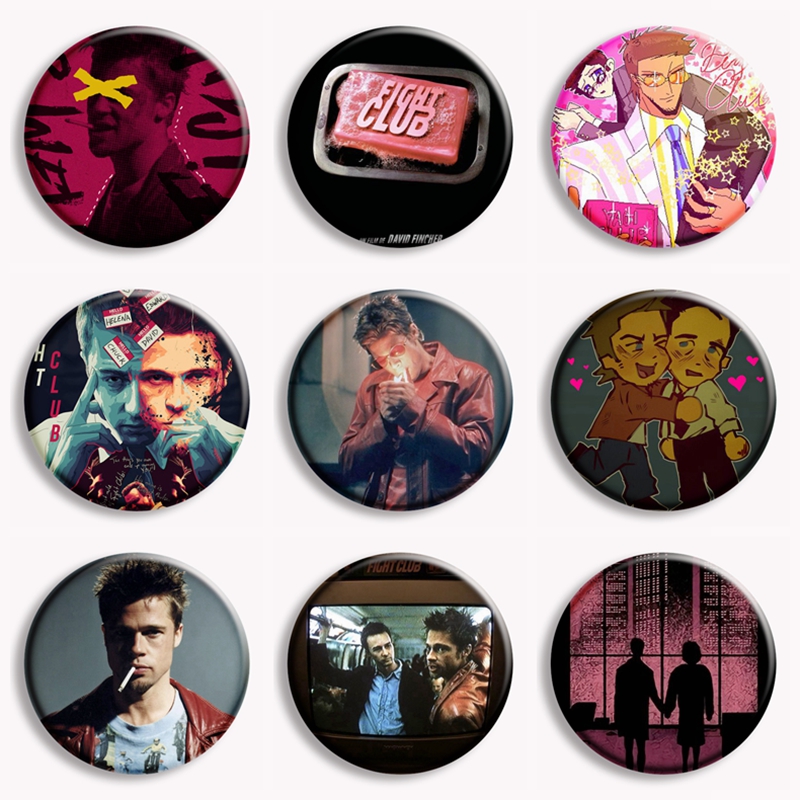 Pin Button Badge - Retro Classic Movie Fight Club Soap