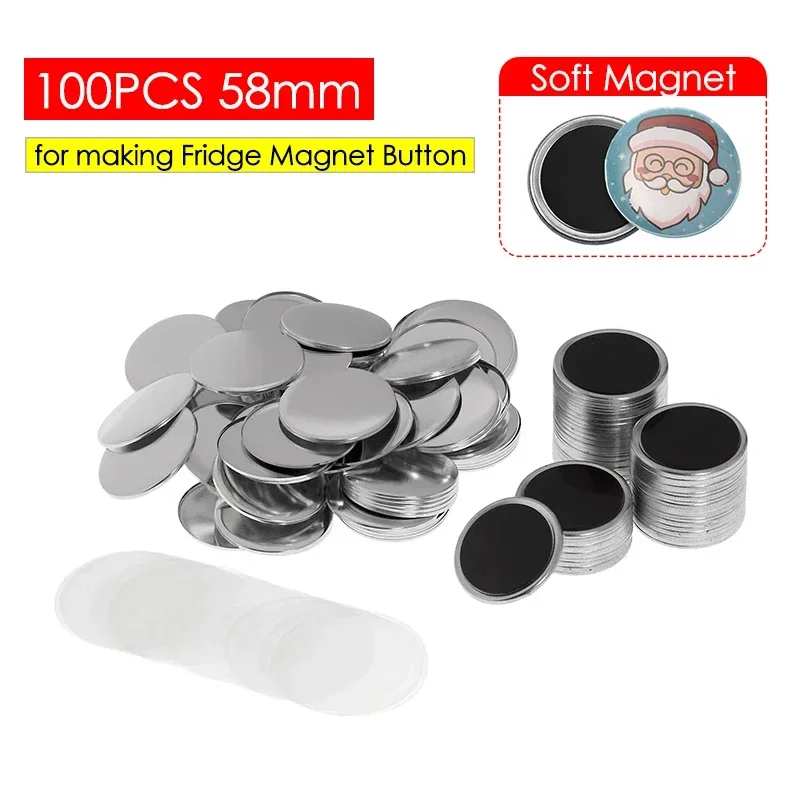 Pin Button Badge - 50/100PCS 25-75mm Magnet Refrigerator Badge Pin
