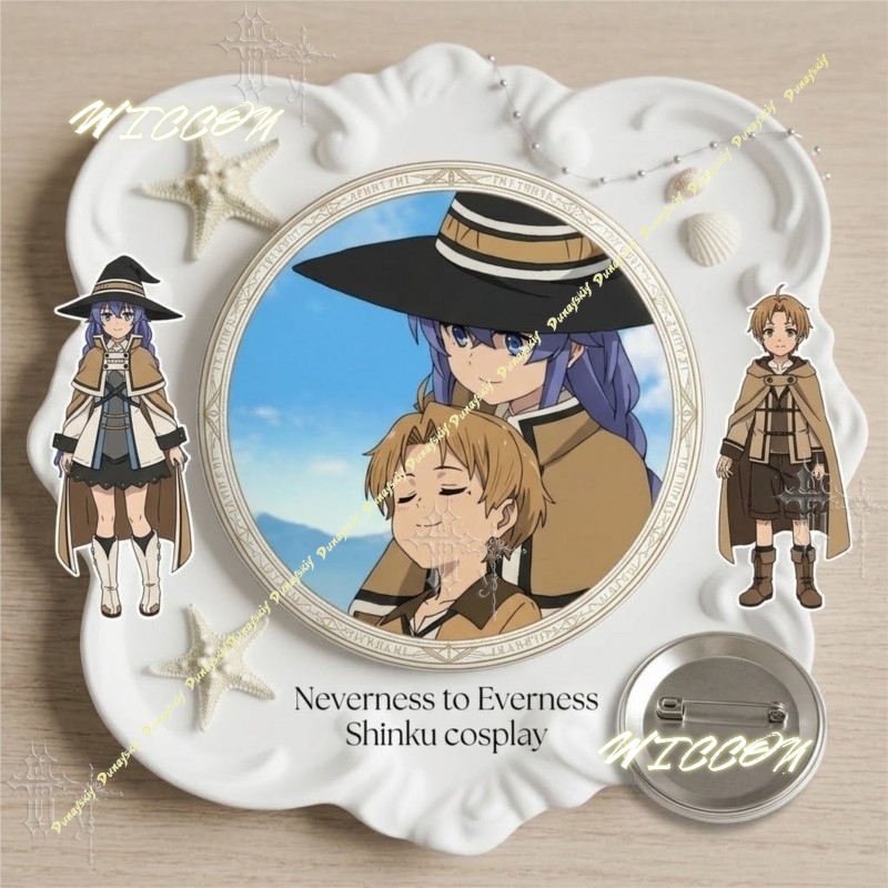 ​​Anime Mushoku Tensei Jobless - đánh giá và giá Pin Button Badge