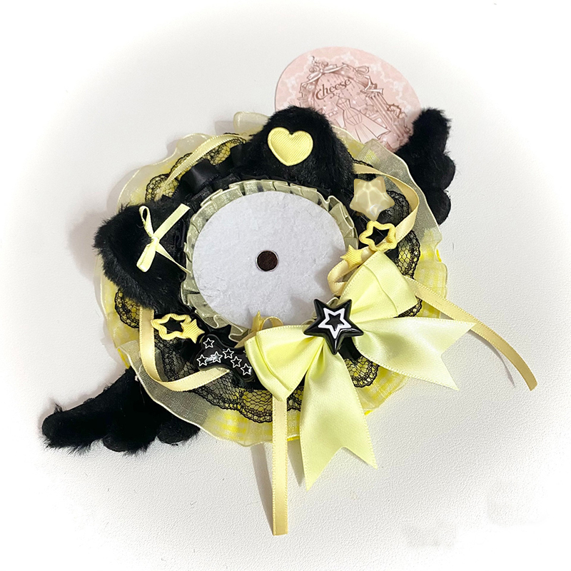 Black Plush Cat Ear Round Lace - đánh giá và giá Unique Anime Merchandise